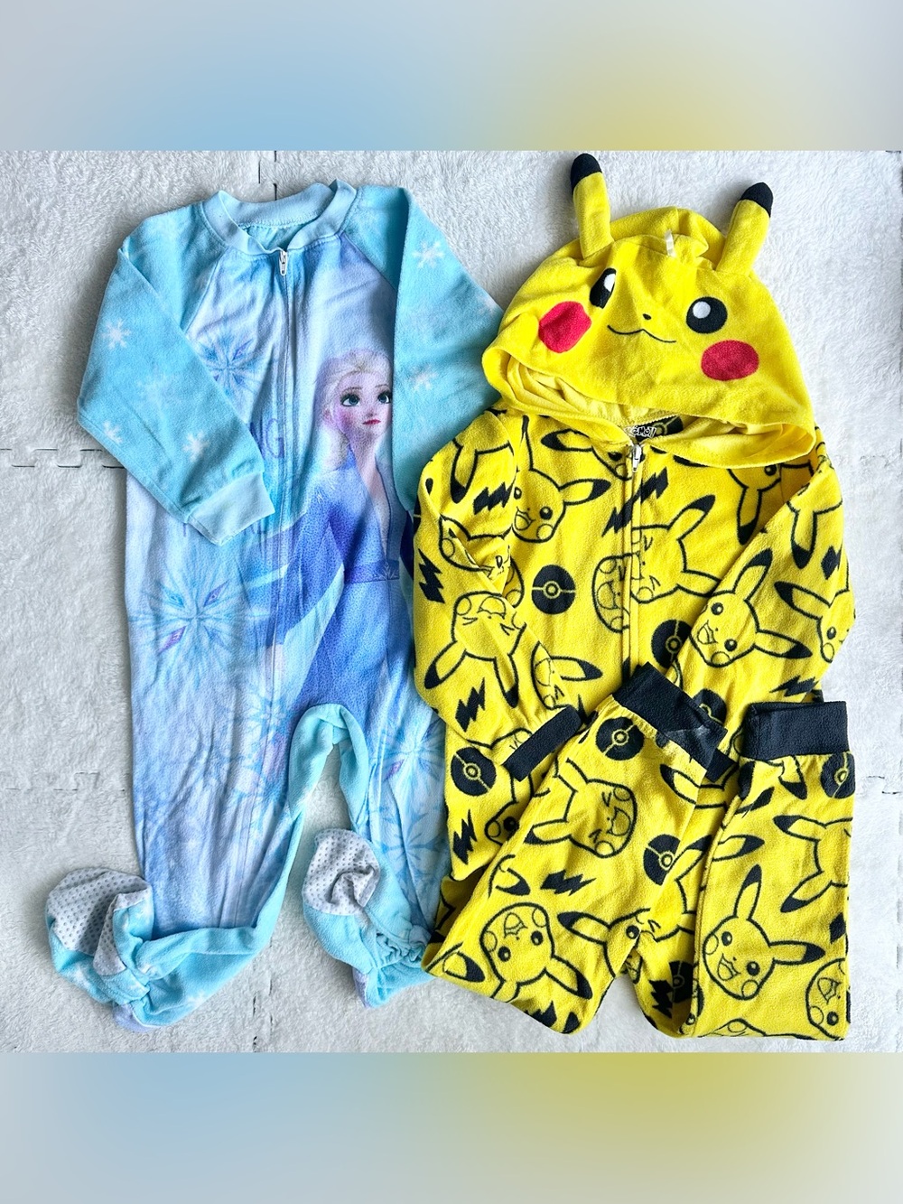 Girl Pajama Onesies Bundle, Size 4-5